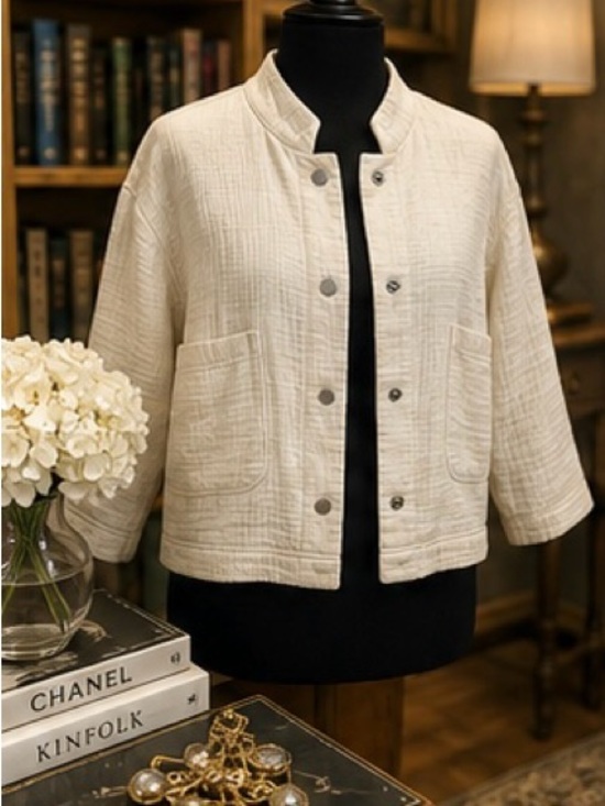 Eileen Fisher Jackets & Blazers - Eileen Fisher_Organic Cotton Gauze Jacket Size XL